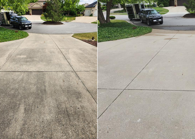 before and after surface cleaner